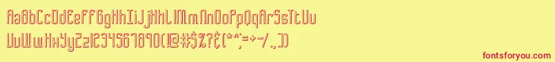 B2sqol2 Font – Red Fonts on Yellow Background