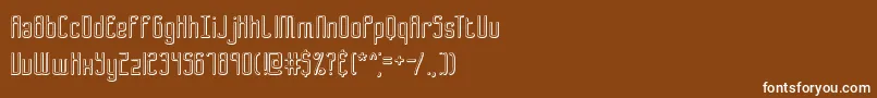 B2sqol2-fontti – valkoiset fontit ruskealla taustalla