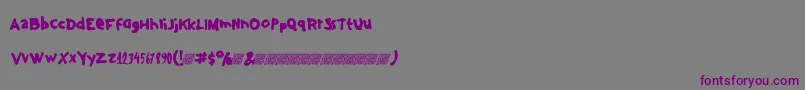Шрифт Thinkingacademicdt – фиолетовые шрифты на сером фоне