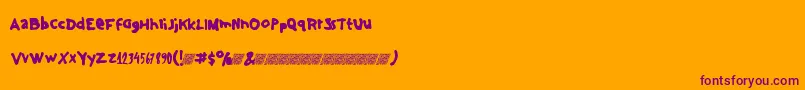 Шрифт Thinkingacademicdt – фиолетовые шрифты на оранжевом фоне