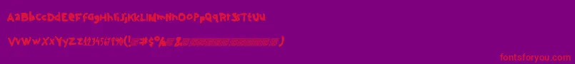 Thinkingacademicdt Font – Red Fonts on Purple Background