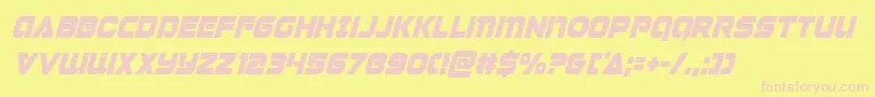 Jeebracondital Font – Pink Fonts on Yellow Background