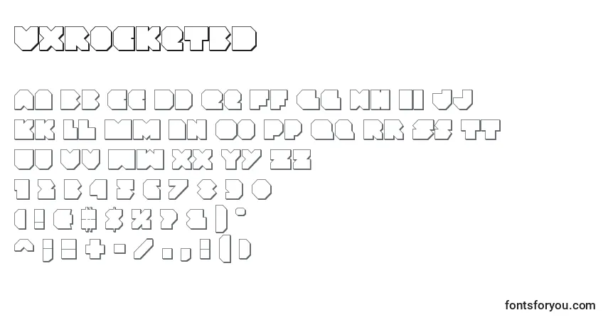 Police Vxrocket3D - Alphabet, Chiffres, Caractères Spéciaux