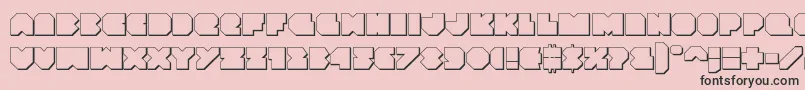 Vxrocket3D Font – Black Fonts on Pink Background