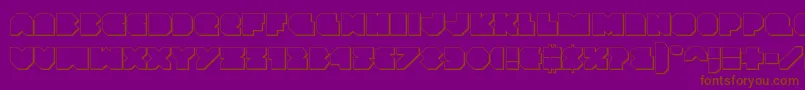 Vxrocket3D Font – Brown Fonts on Purple Background