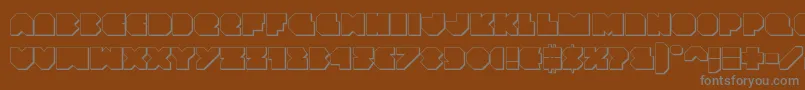 Vxrocket3D Font – Gray Fonts on Brown Background