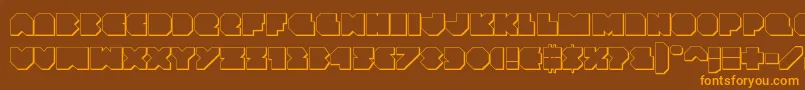 Vxrocket3D Font – Orange Fonts on Brown Background