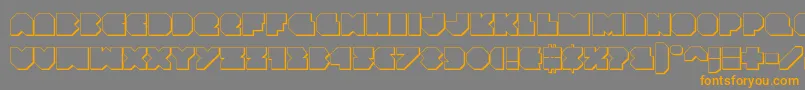Vxrocket3D Font – Orange Fonts on Gray Background