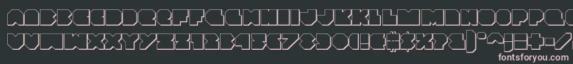 Vxrocket3D Font – Pink Fonts on Black Background