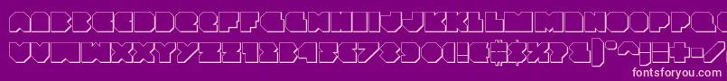 Vxrocket3D Font – Pink Fonts on Purple Background