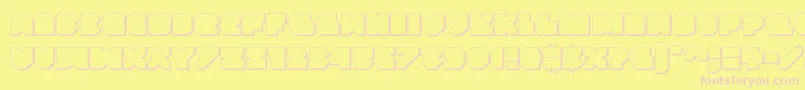 Vxrocket3D Font – Pink Fonts on Yellow Background