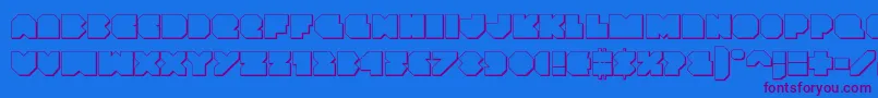 Vxrocket3D Font – Purple Fonts on Blue Background