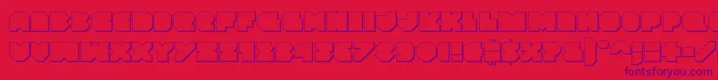 Vxrocket3D Font – Purple Fonts on Red Background