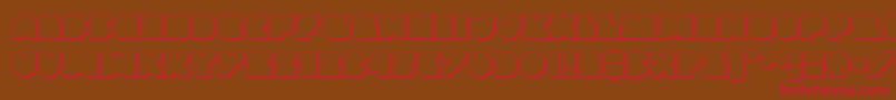 Vxrocket3D Font – Red Fonts on Brown Background