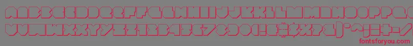 Vxrocket3D Font – Red Fonts on Gray Background