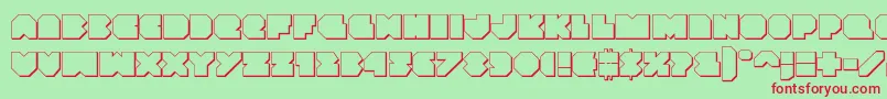 Vxrocket3D Font – Red Fonts on Green Background
