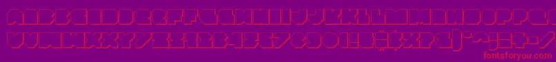 Vxrocket3D Font – Red Fonts on Purple Background