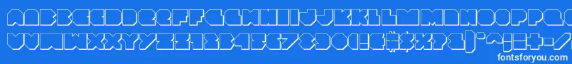 Vxrocket3D Font – White Fonts on Blue Background