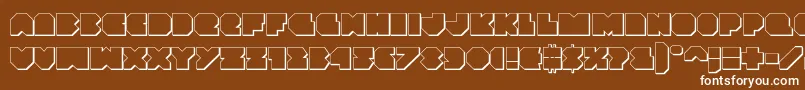 Vxrocket3D Font – White Fonts on Brown Background