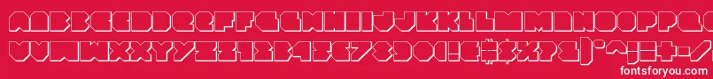 Vxrocket3D Font – White Fonts on Red Background