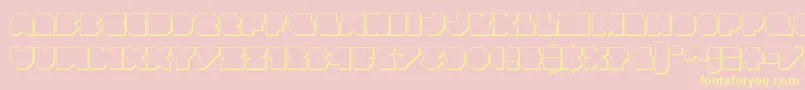 Vxrocket3D Font – Yellow Fonts on Pink Background