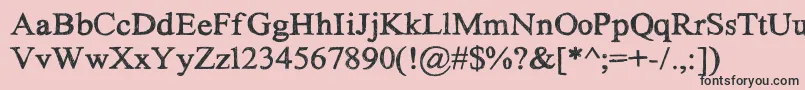 Fonte HandScribbleSketchTimes – fontes pretas em um fundo rosa