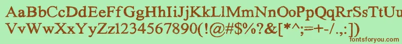 HandScribbleSketchTimes Font – Brown Fonts on Green Background