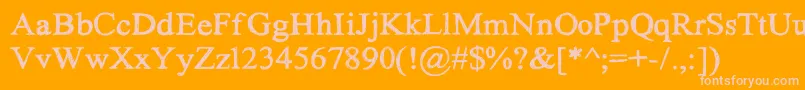 HandScribbleSketchTimes Font – Pink Fonts on Orange Background