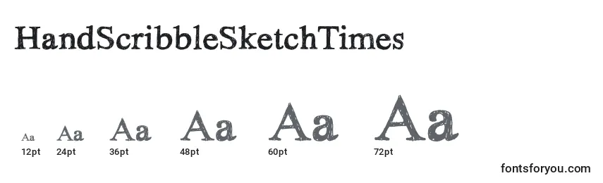 Размеры шрифта HandScribbleSketchTimes