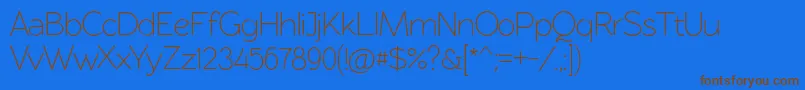 Rawengulksans094 Font – Brown Fonts on Blue Background