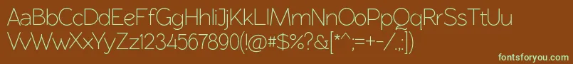 Rawengulksans094 Font – Green Fonts on Brown Background