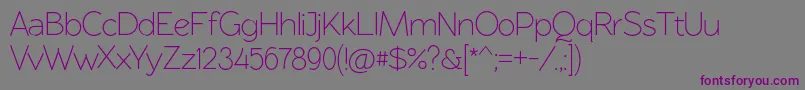 Rawengulksans094 Font – Purple Fonts on Gray Background