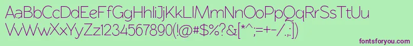 Rawengulksans094 Font – Purple Fonts on Green Background