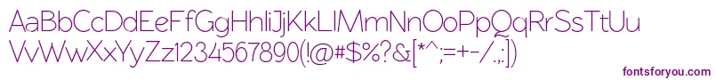 Rawengulksans094 Font – Purple Fonts on White Background