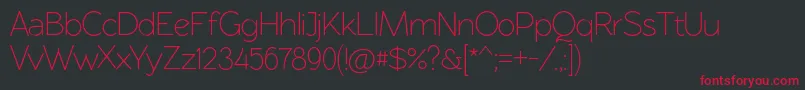 Rawengulksans094 Font – Red Fonts on Black Background