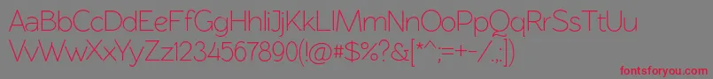 Rawengulksans094 Font – Red Fonts on Gray Background