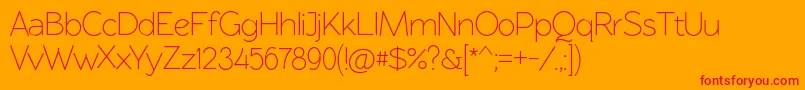 Rawengulksans094 Font – Red Fonts on Orange Background
