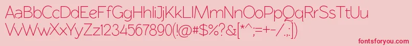 Rawengulksans094-Schriftart – Rote Schriften auf rosa Hintergrund