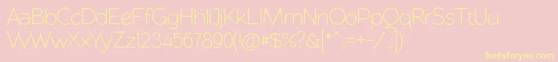 Rawengulksans094 Font – Yellow Fonts on Pink Background