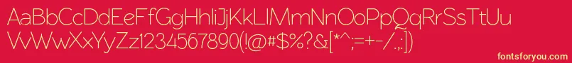 Rawengulksans094 Font – Yellow Fonts on Red Background