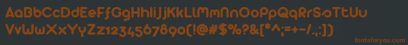 Шрифт Arista 2.0 Alternate – коричневые шрифты на чёрном фоне