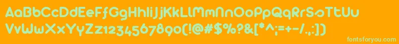 Arista 2.0 Alternate Font – Green Fonts on Orange Background