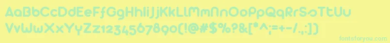 Шрифт Arista 2.0 Alternate – зелёные шрифты на жёлтом фоне