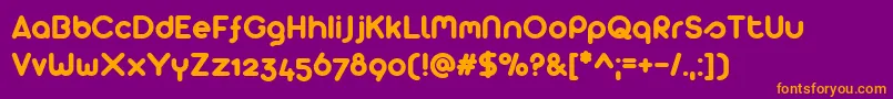 Fonte Arista 2.0 Alternate – fontes laranjas em um fundo violeta
