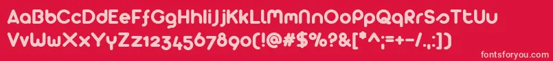 Arista 2.0 Alternate Font – Pink Fonts on Red Background