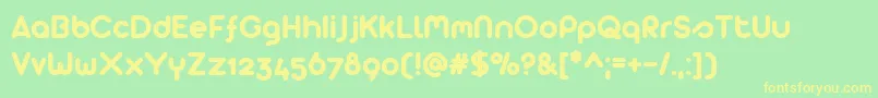 Arista 2.0 Alternate Font – Yellow Fonts on Green Background
