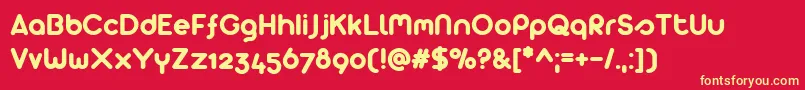 Arista 2.0 Alternate Font – Yellow Fonts on Red Background