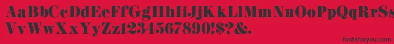 Fonte K22Didoni – fontes pretas em um fundo vermelho