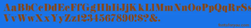 Шрифт K22Didoni – коричневые шрифты на синем фоне