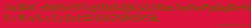 Шрифт K22Didoni – коричневые шрифты на красном фоне